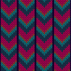 Fototapeta premium Macro downward arrow lines christmas knit 