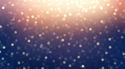 Festive night dark blue toned background decorated shine on top and sparkling bokeh pattern. Holiday secret designer illustration.