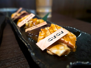 ロースターで焼くジューシーな高級焼肉黒毛和牛ホルモン【コリコリ】