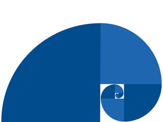 Fibonacci chart Vector blue Chaos in Colors, Contemparary vector abstract artwork