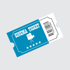Cinema ticket icon design. Vector illustration.