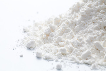 Obraz na płótnie Canvas heap of wheat flour. close-up