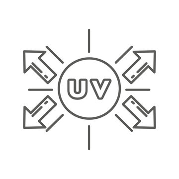 Uv rays resistant surface concept isolated icon