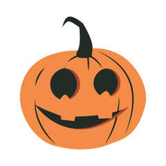 happy halloween, horror face pumpkin trick or treat party celebration flat icon design