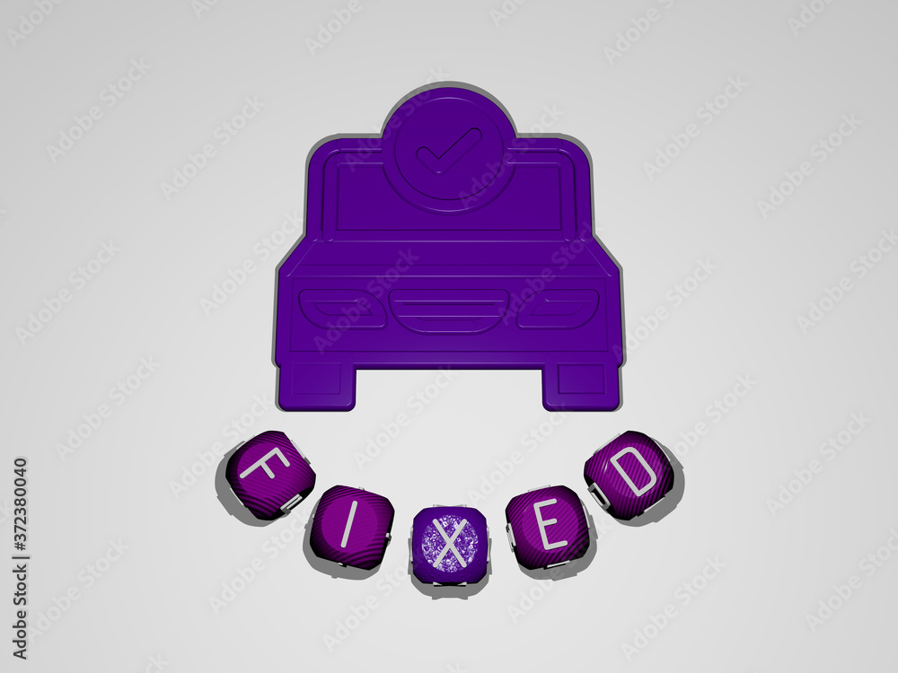 Poster fixed text around the 3d icon, 3d illustration for background and concept