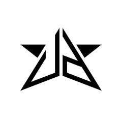Initial Star Monogram Logo UD