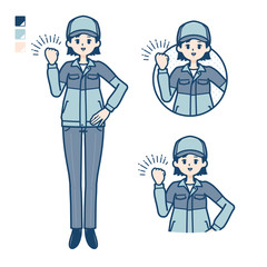 simple delivery woman_fist-pump