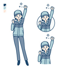 simple delivery woman_guts-pose