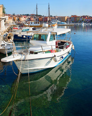 Obraz premium Rovinj Harbour Scene, Croatia