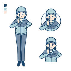 simple delivery woman_Whispering