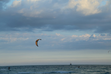 windsurfers in miami beach on 28th street and 29 the street 