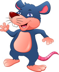 cute mouse waving