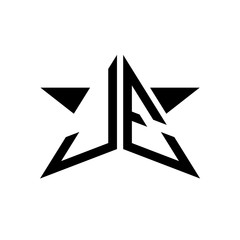 Initial Star Monogram Logo JE