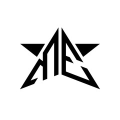 Initial Star Monogram Logo ME