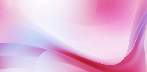 Fluid abstract background with colorful gradient. 2D illustration of modern movement.