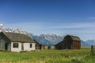 old barn in the mountains