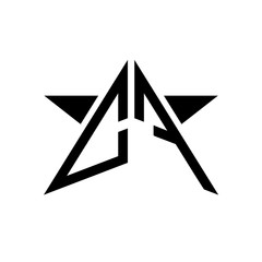 Initial Star Monogram Logo CF