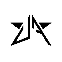 Initial Star Monogram Logo UF