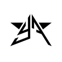 Initial Star Monogram Logo YF