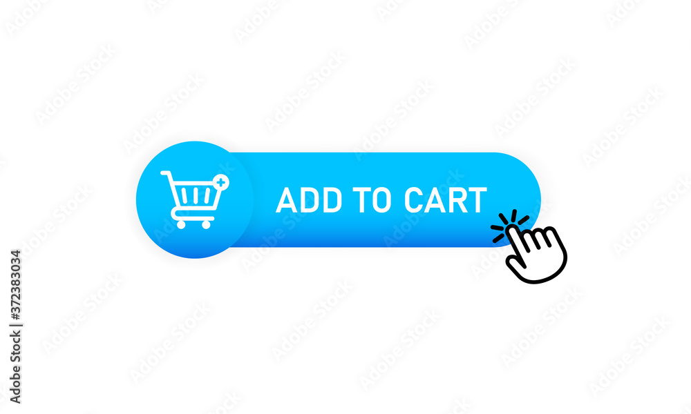Poster add to cart button icon. vector on isolated white background. eps 10