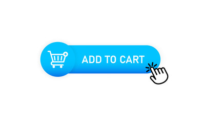 Add to cart button icon. Vector on isolated white background. EPS 10