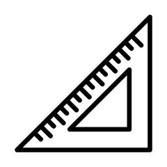 Triangle ruler icon vector illustration in line style for any projects