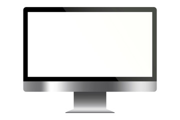 Monitor screen. Blank desktop monitor. LCD display illustration. Vector illustration. Stock image.