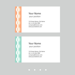 Fototapeta premium Business card template. Attractive chains in two color schemes.