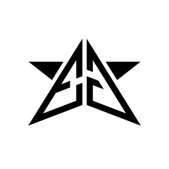 Initial Star Monogram Logo EG