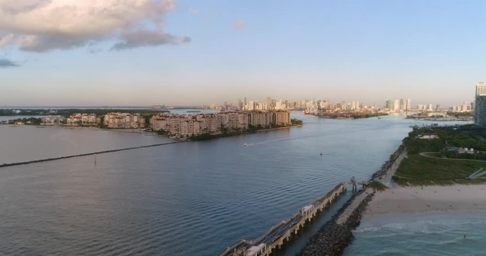 Miami Beach - Sunrise - Drone Aerial - Florida