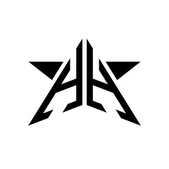 Initial Star Monogram Logo HH