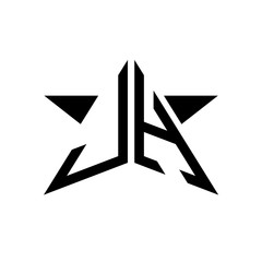Initial Star Monogram Logo JH