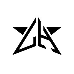 Initial Star Monogram Logo LH