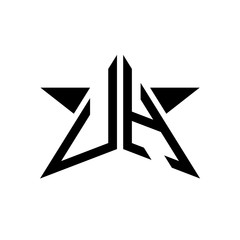 Initial Star Monogram Logo UH