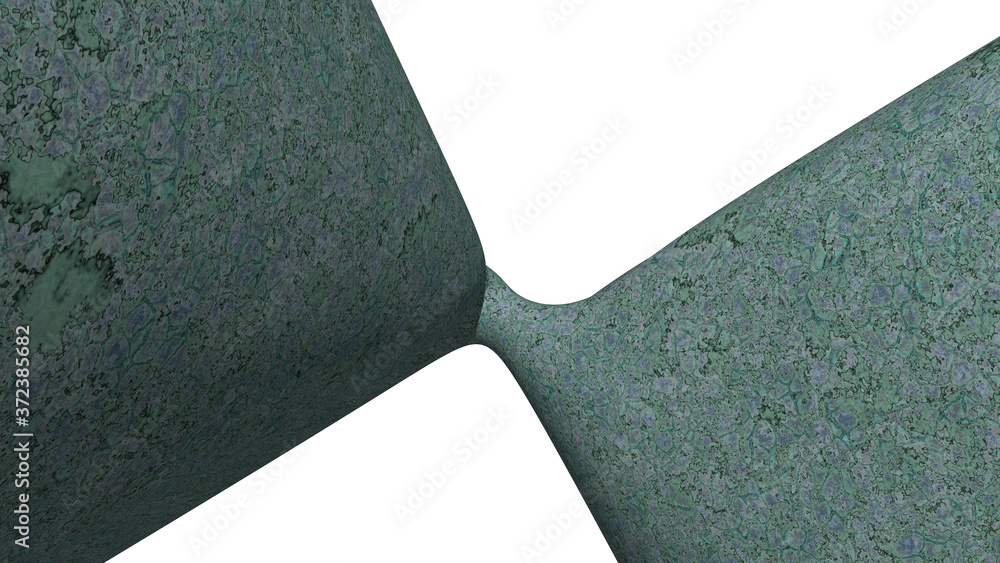 Poster chaotic 3d abstract background of curved geometrical patterns of stone color with lighting and shado