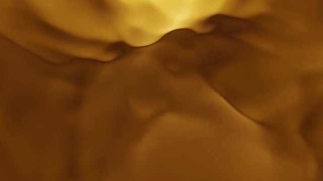 Fluid golden background motion animation. Abstract gold liquid metal texture with smooth waves and elegant motion.