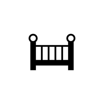 recommend clip art: Baby bedding icon in black flat glyph, filled style isolated on white background