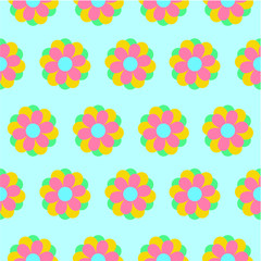 Vector illustration Flower web icon set. and background