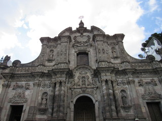 Fototapeta na wymiar HISTORIC CENTER. QUITO, ECUADOR. JESUS COMPANY CHURCH