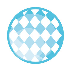 traditional blue checkered pattern flat icon design