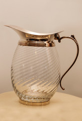crystal and silver water jug