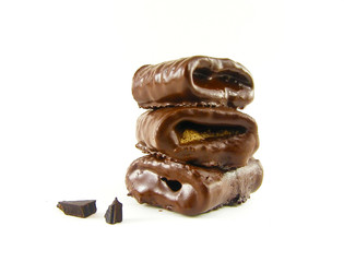 chocolates candy close-up isolated on a white background
