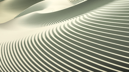 Abstract compositions with lines.  Visual effect. 3d rendering.