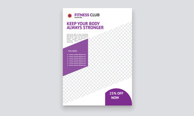 corporate fitness flyer design template