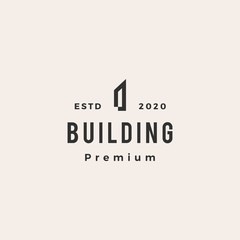building hipster vintage logo vector icon illustration