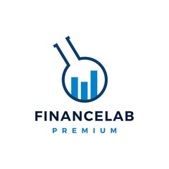 Fototapeta premium finance lab logo vector icon illustration