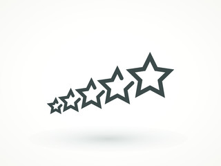 rating feedback valuation star ilustration Customer experience concept five stars customer product rating flat icon for apps and websites 5 rate rewiev vector web ranking