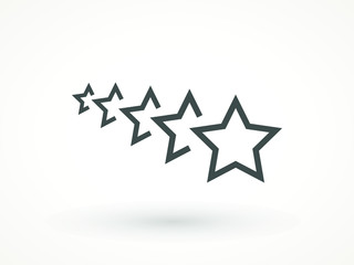 rating feedback valuation star ilustration Customer experience concept five stars customer product rating flat icon for apps and websites 5 rate rewiev vector web ranking
