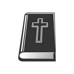 Fototapeta premium Christian holy book with worships isolated bible. Vector scripture with worships, christian religion gospel