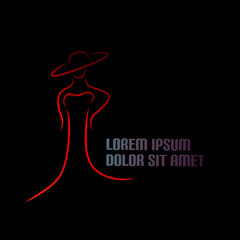 Georges beauty fashion logo with black background